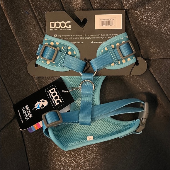 NWT Doog Blue and White Medium Dog Harness - Picture 3 of 6